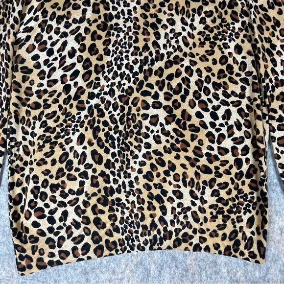 Lane Bryant Leopard Print V-Neck Travel Casual Party Cardigan Sweater - Sz 18/20 - Picture 12 of 16